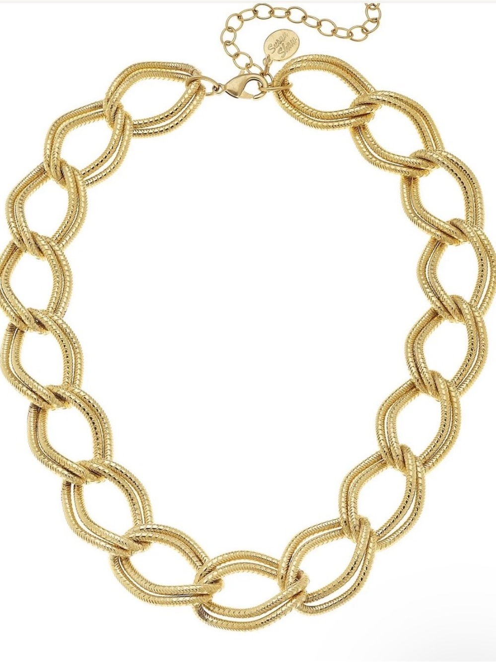 NWT Susan Shaw Double Loop Chain Necklace